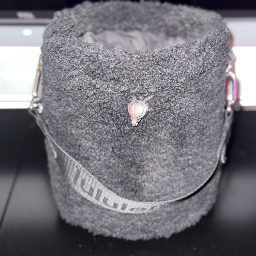 Lululemon Fleece Bucket Bag Black Crossbody Sherpa Mini Bag
